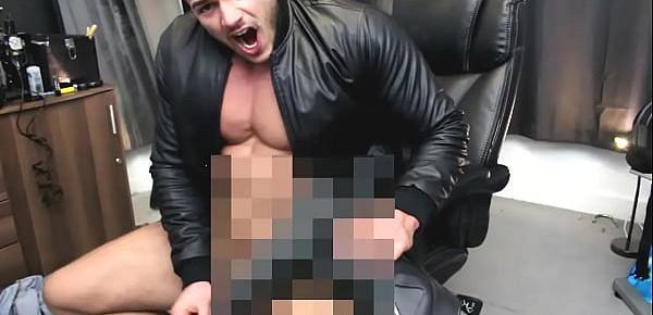  Cocky leather hunk